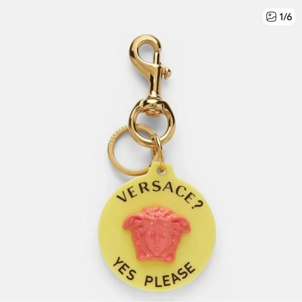 Versace unisex La Medusa 3D logo keychain bag charm NEW